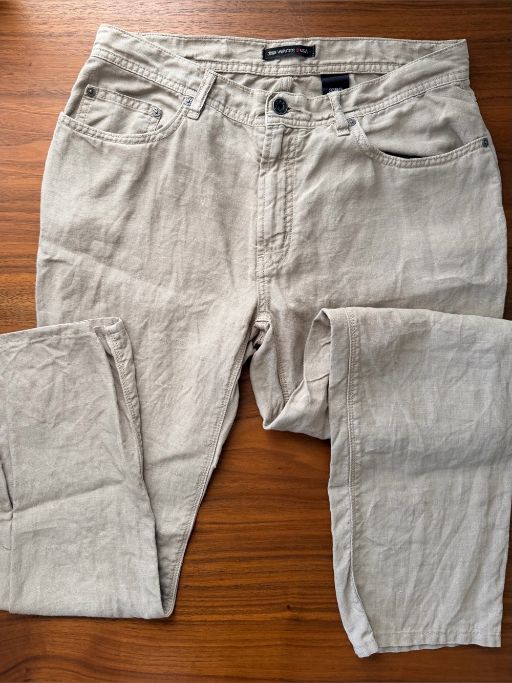 John Varvatos Linen Five Pocket Pants